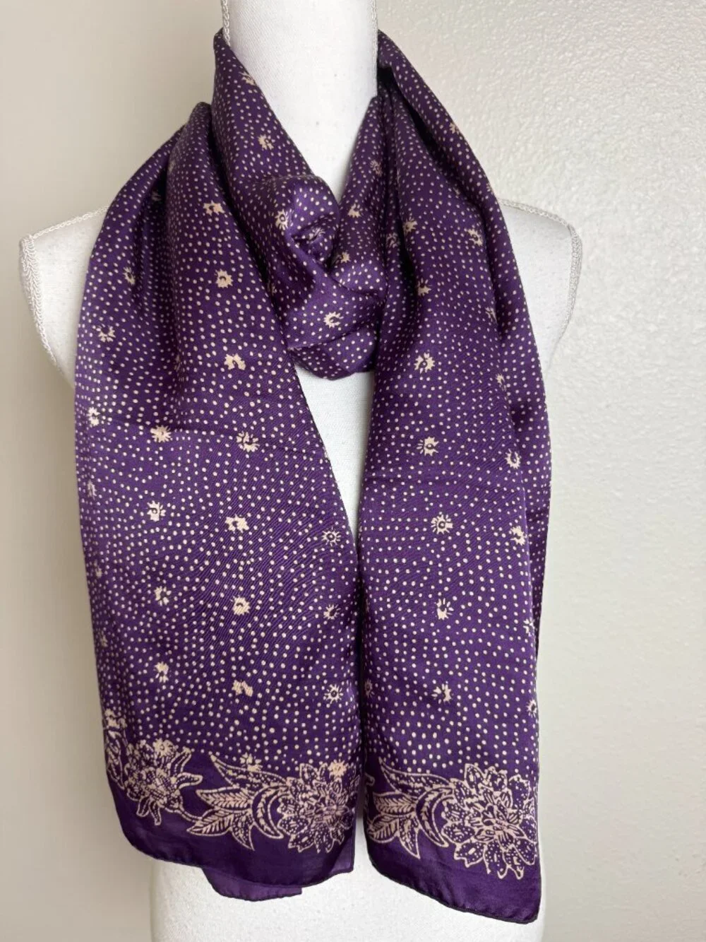 Purple Silk Scarf Wrap  22